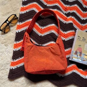 SOLD / Orange BAGGU Mini Nylon Shoulder Bag